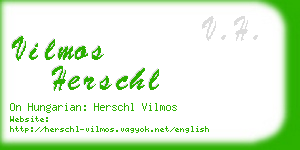 vilmos herschl business card